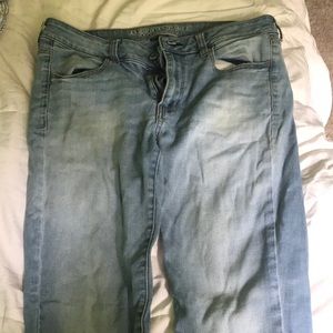 American eagle light wash jeggings